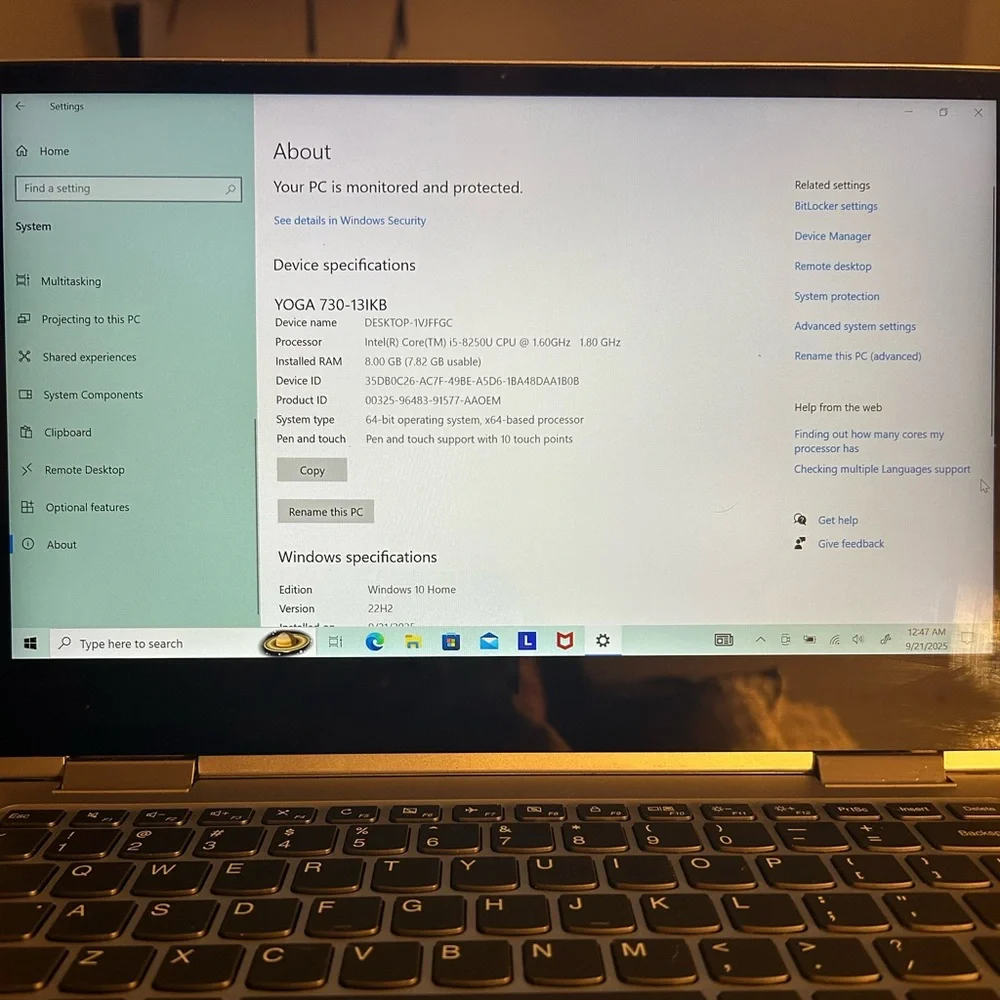 Lenovo Laptop with Black and Silver Design